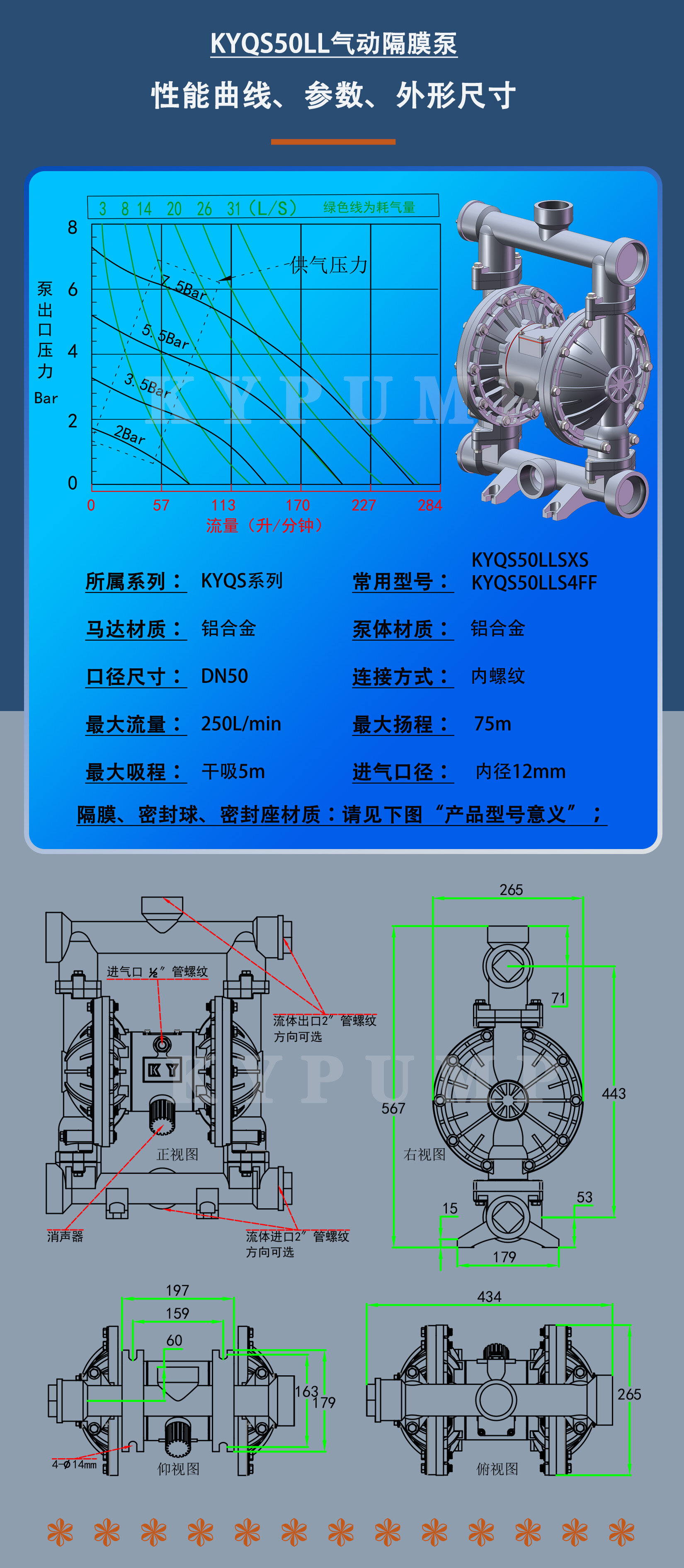 KYQS50LL泵詳細(xì)參數(shù)